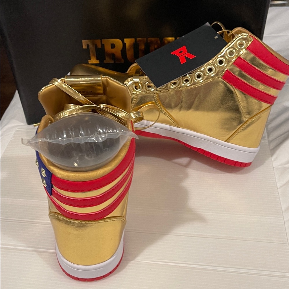 Gold High-Top Athletic Shoes - Picture 3 of 4